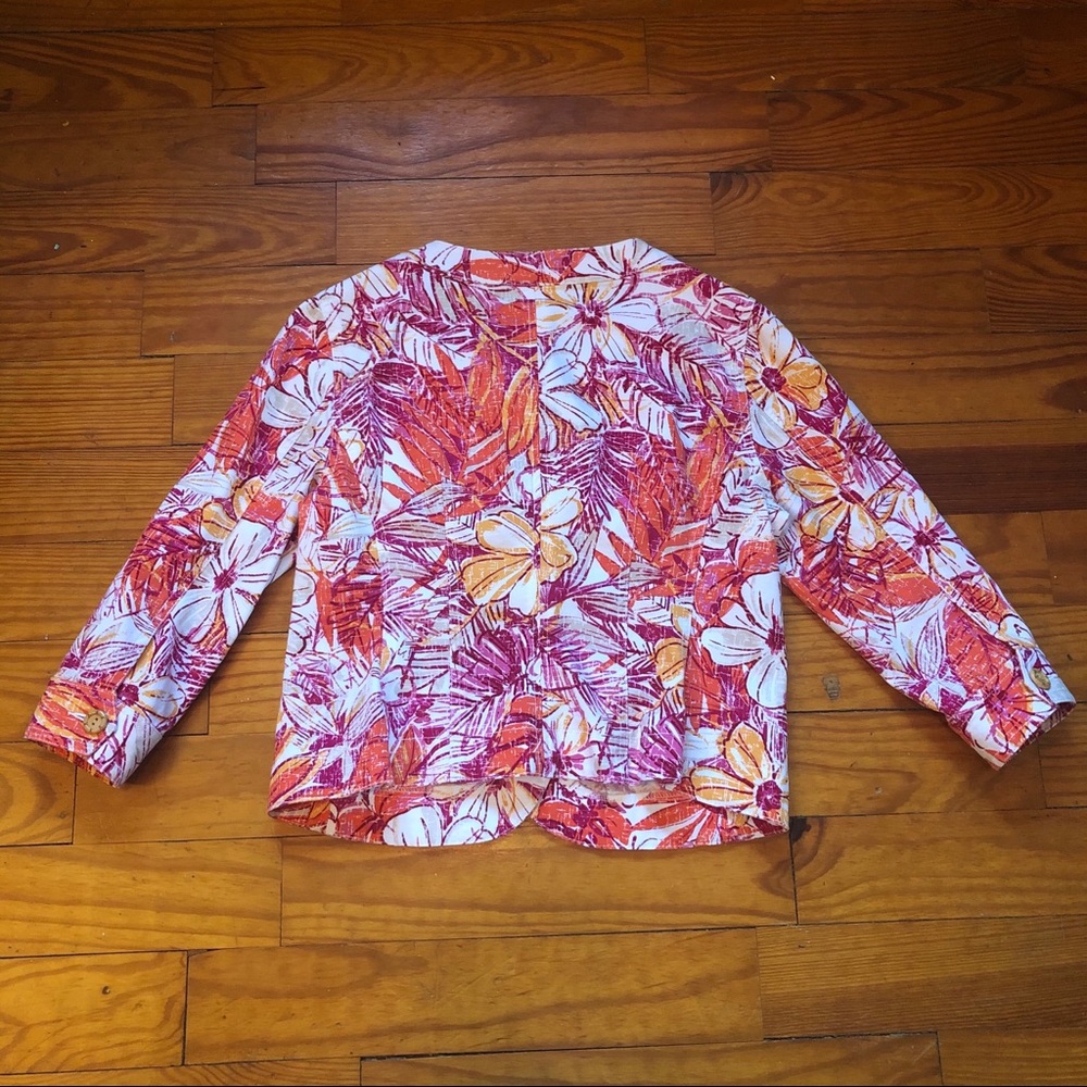 Tropical Print Ruby Rd. Jacket - Picture 4 of 6